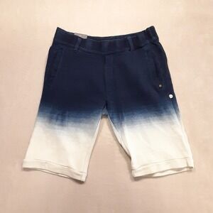 Jet Lag Mens Dip Dye Ombre Shorts Small Blue/White Cotton RN#138972